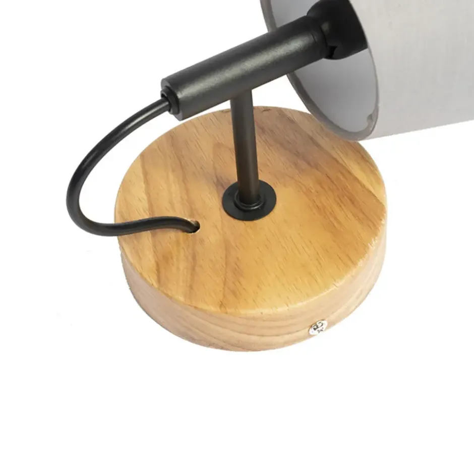 Qazqa wandlamp met kap cupy grijs e14