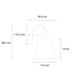 Qazqa wandlamp met kap cupy grijs e14