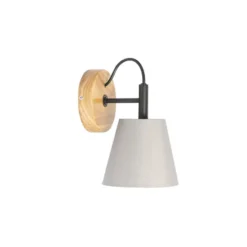 Qazqa wandlamp met kap cupy grijs e14