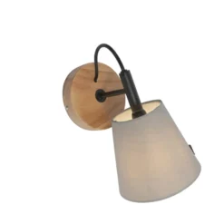Qazqa wandlamp met kap cupy grijs e14