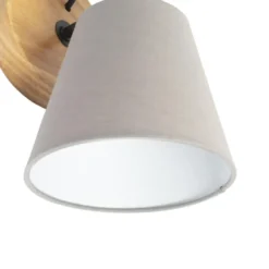 Qazqa wandlamp met kap cupy grijs e14