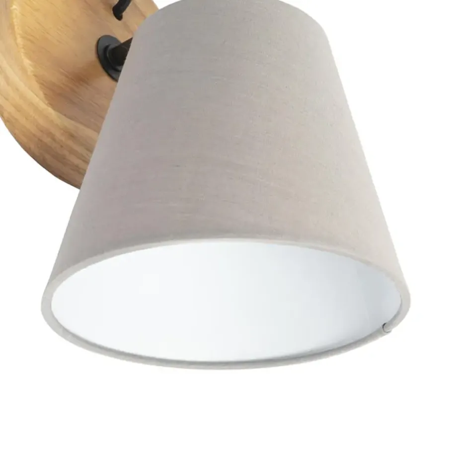 Qazqa wandlamp met kap cupy grijs e14