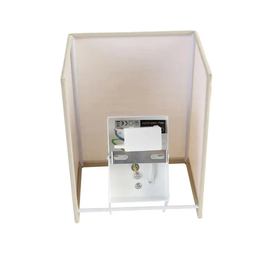 Qazqa wandlamp met kap vete beige e27