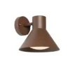 Qazqa wandlamp natas bruin e27