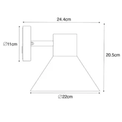 Qazqa wandlamp natas bruin e27