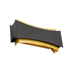 Qazqa wandlamp plats zwart g9