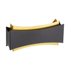 Qazqa wandlamp plats zwart g9