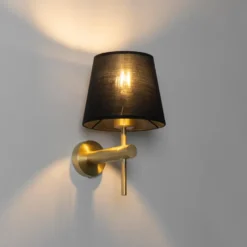 Qazqa wandlamp pluk goudkleurig e27