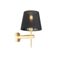Qazqa wandlamp pluk goudkleurig e27