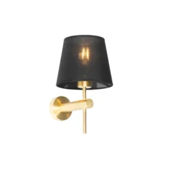 Qazqa wandlamp pluk goudkleurig e27