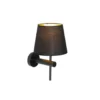 Qazqa wandlamp pluk zwart e27
