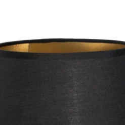 Qazqa wandlamp pluk zwart e27