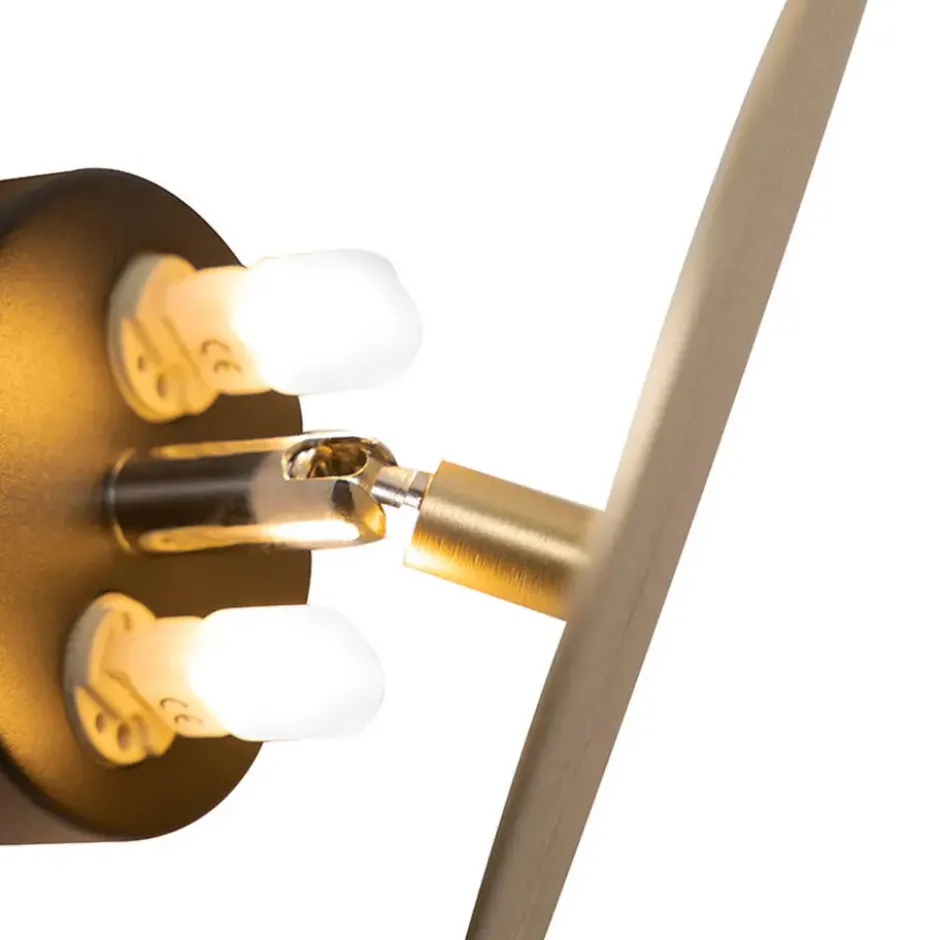 Qazqa wandlamp pulley goudkleurig g9