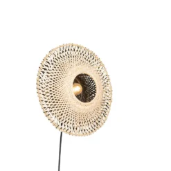 Qazqa wandlamp rina beige e27