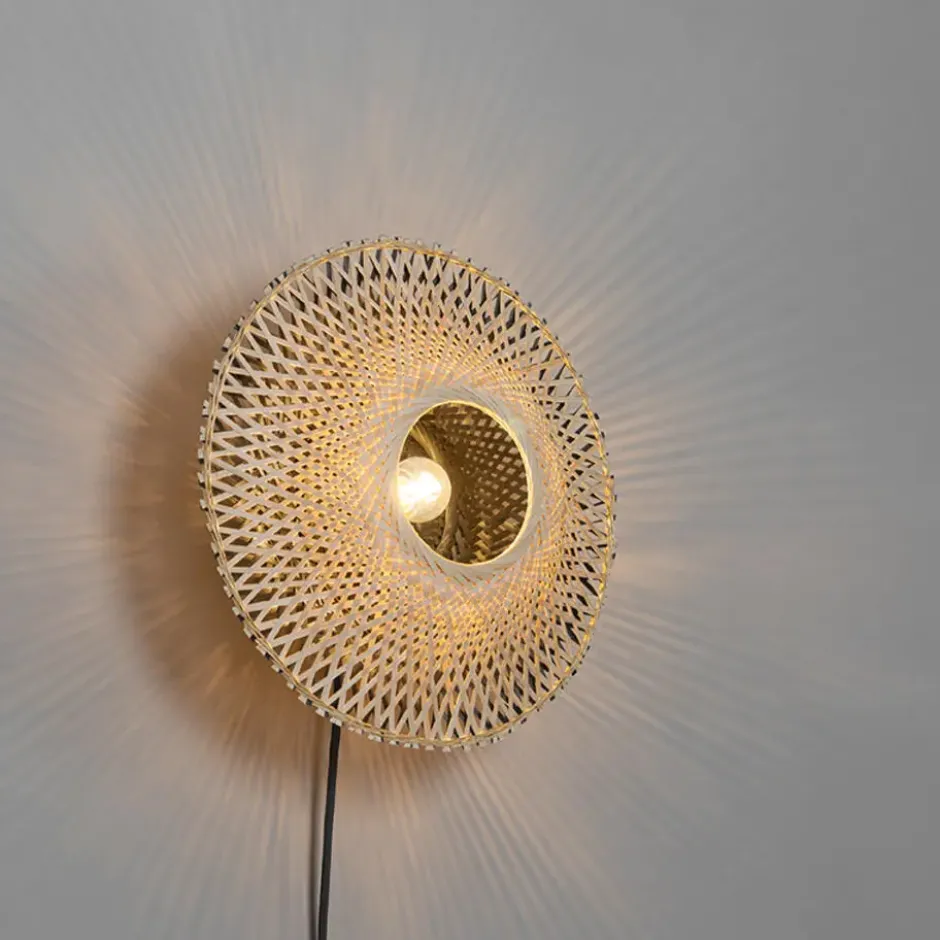 Qazqa wandlamp rina beige e27