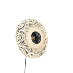 Qazqa wandlamp rina beige e27
