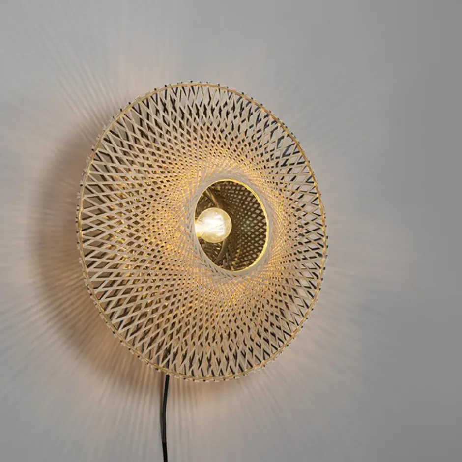 Qazqa wandlamp rina beige e27