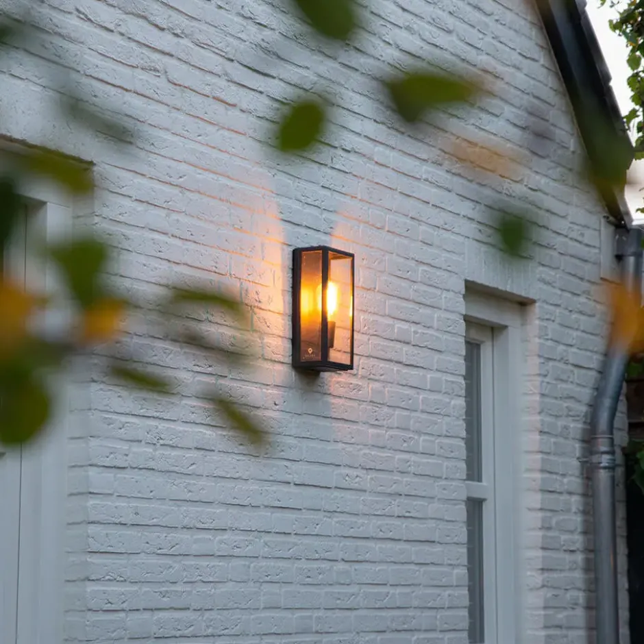 Qazqa wandlamp rotterdam zwart e27