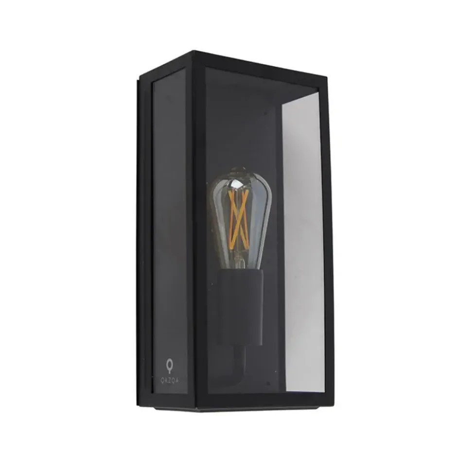 Qazqa wandlamp rotterdam zwart e27
