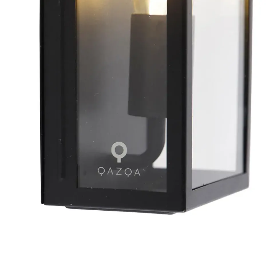 Qazqa wandlamp rotterdam zwart e27