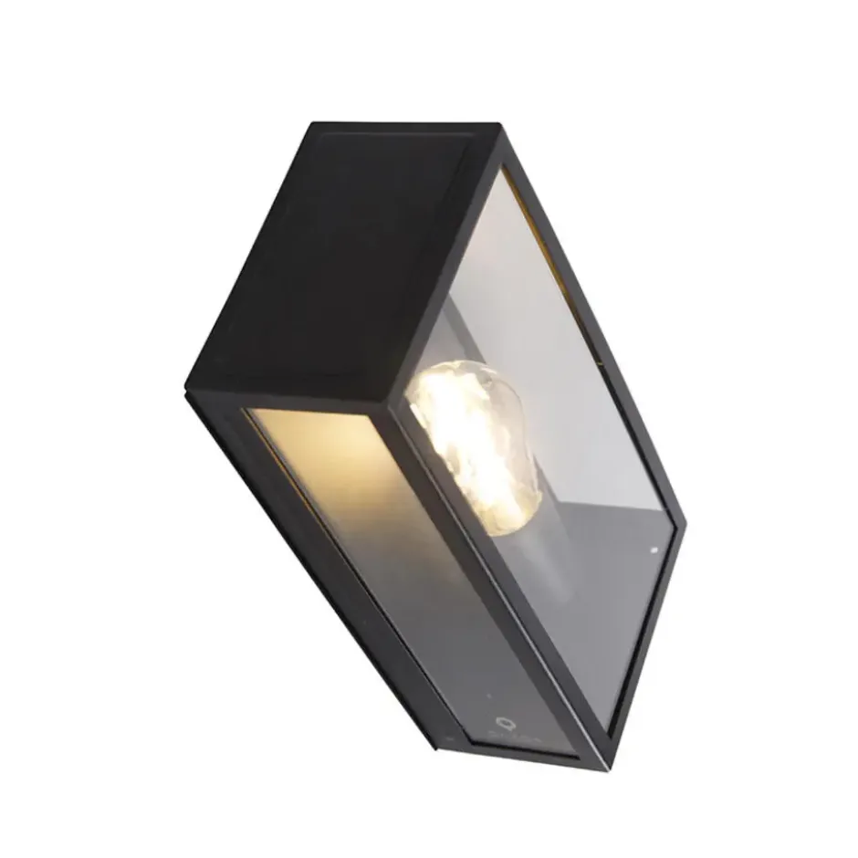 Qazqa wandlamp rotterdam zwart e27