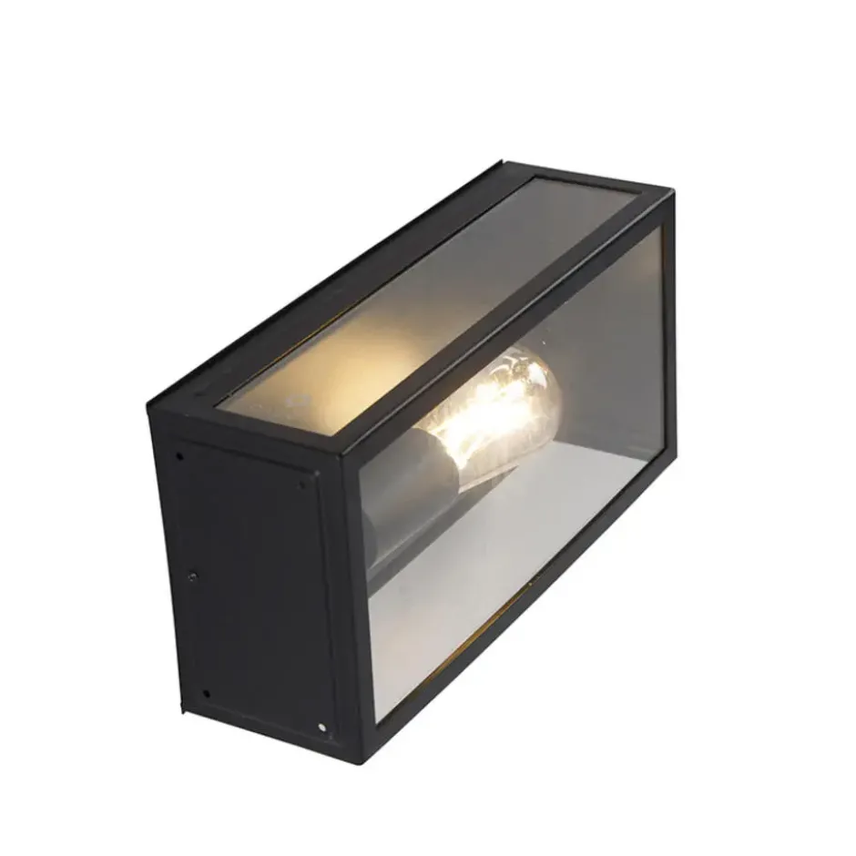 Qazqa wandlamp rotterdam zwart e27