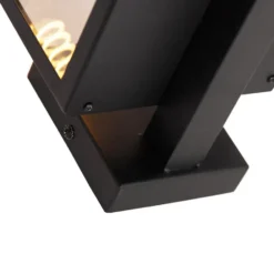 Qazqa wandlamp rotterdam zwart e27