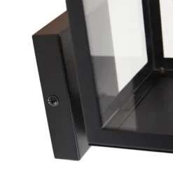 Qazqa wandlamp rotterdam zwart e27