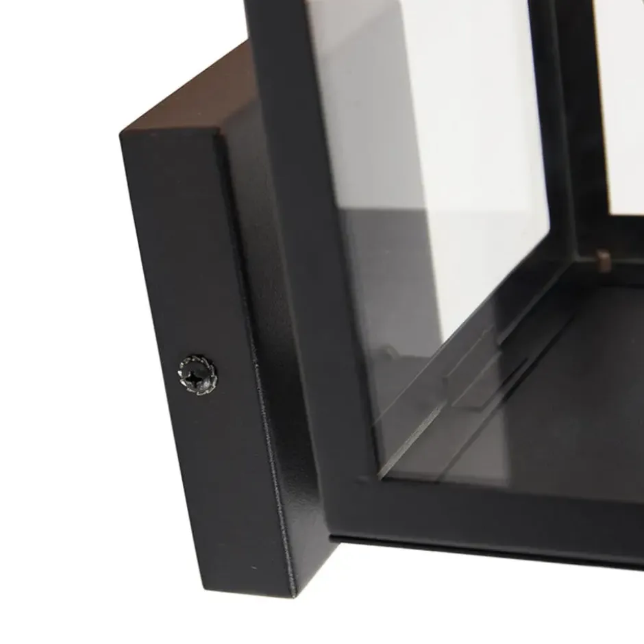 Qazqa wandlamp rotterdam zwart e27