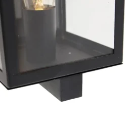 Qazqa wandlamp rotterdam zwart e27