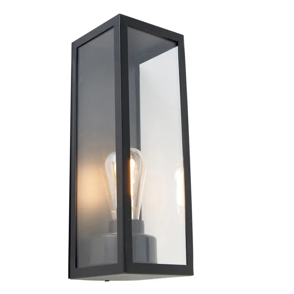 Qazqa wandlamp rotterdam zwart e27