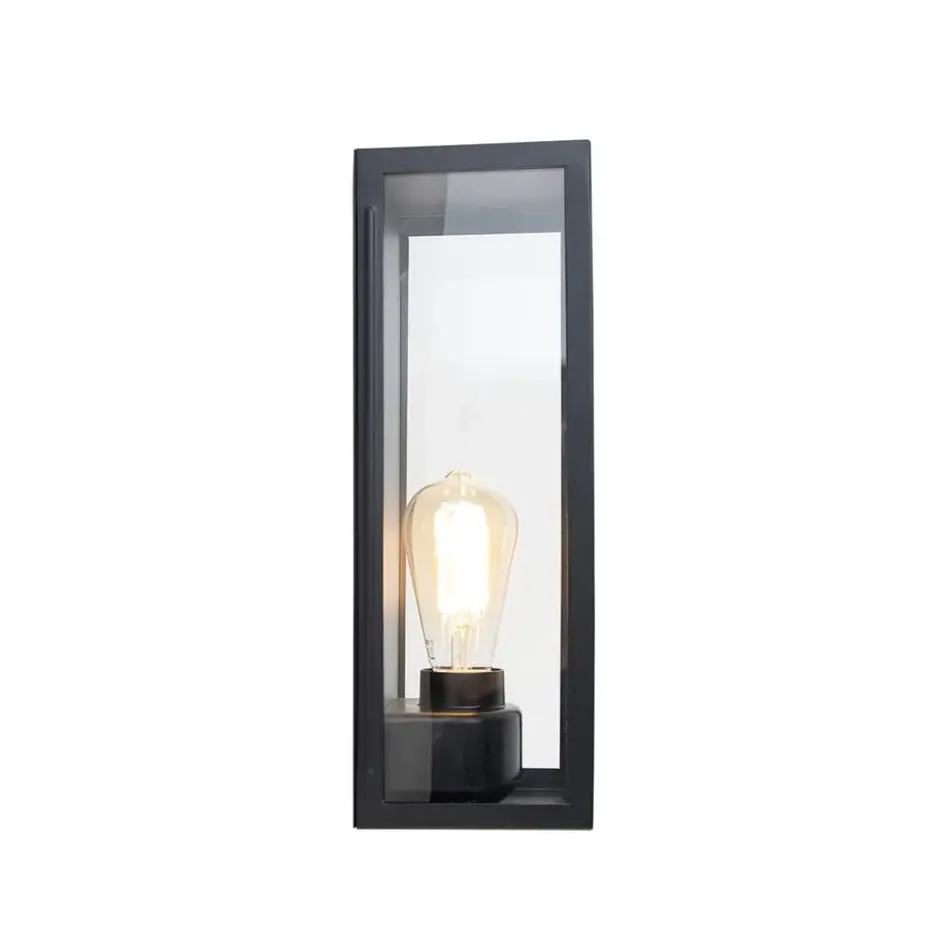 Qazqa wandlamp rotterdam zwart e27