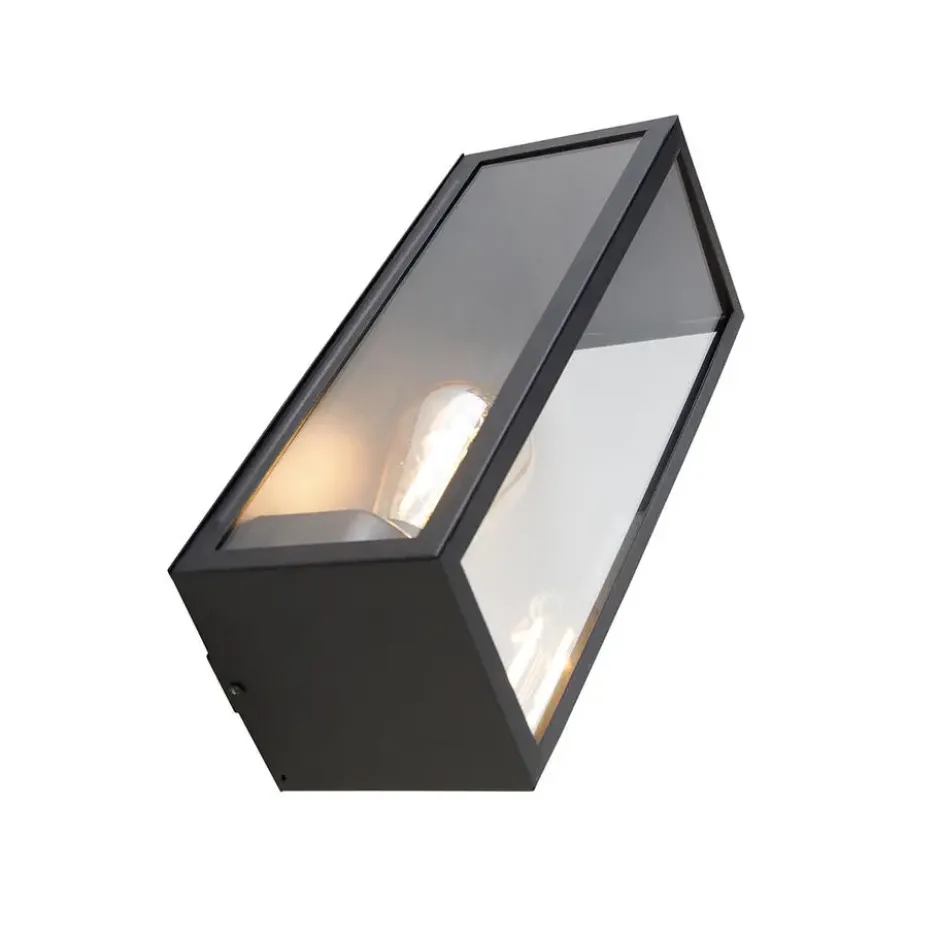 Qazqa wandlamp rotterdam zwart e27