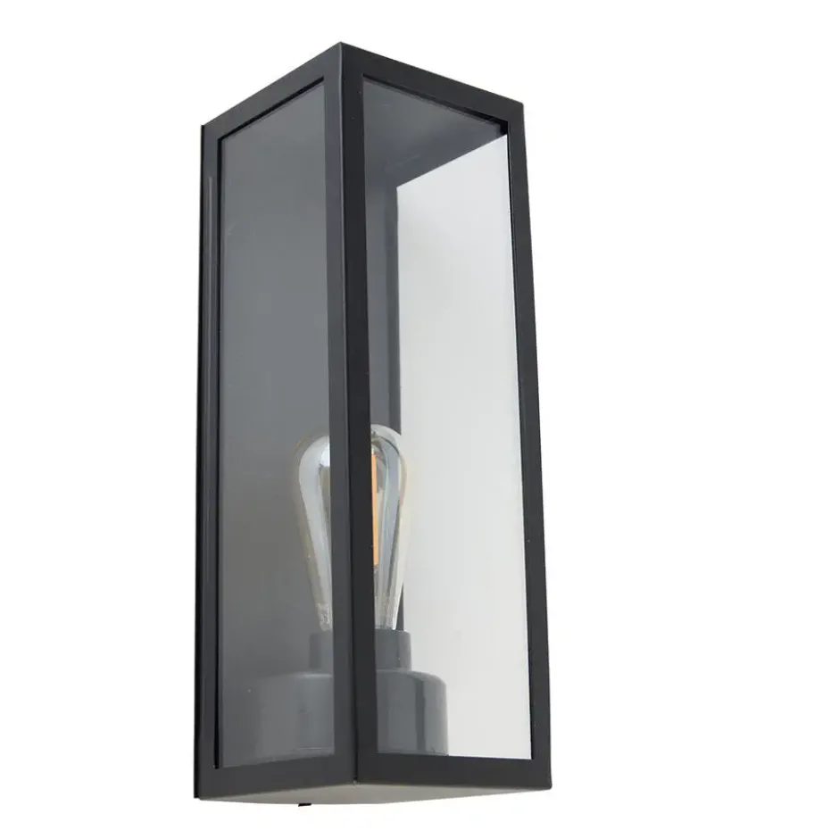 Qazqa wandlamp rotterdam zwart e27