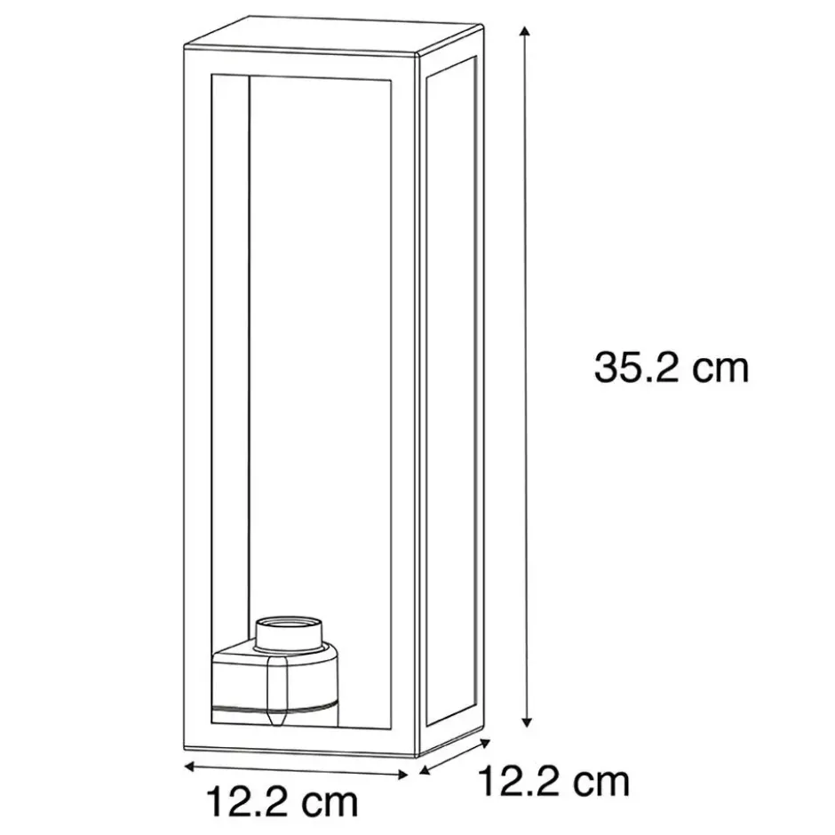 Qazqa wandlamp rotterdam zwart e27