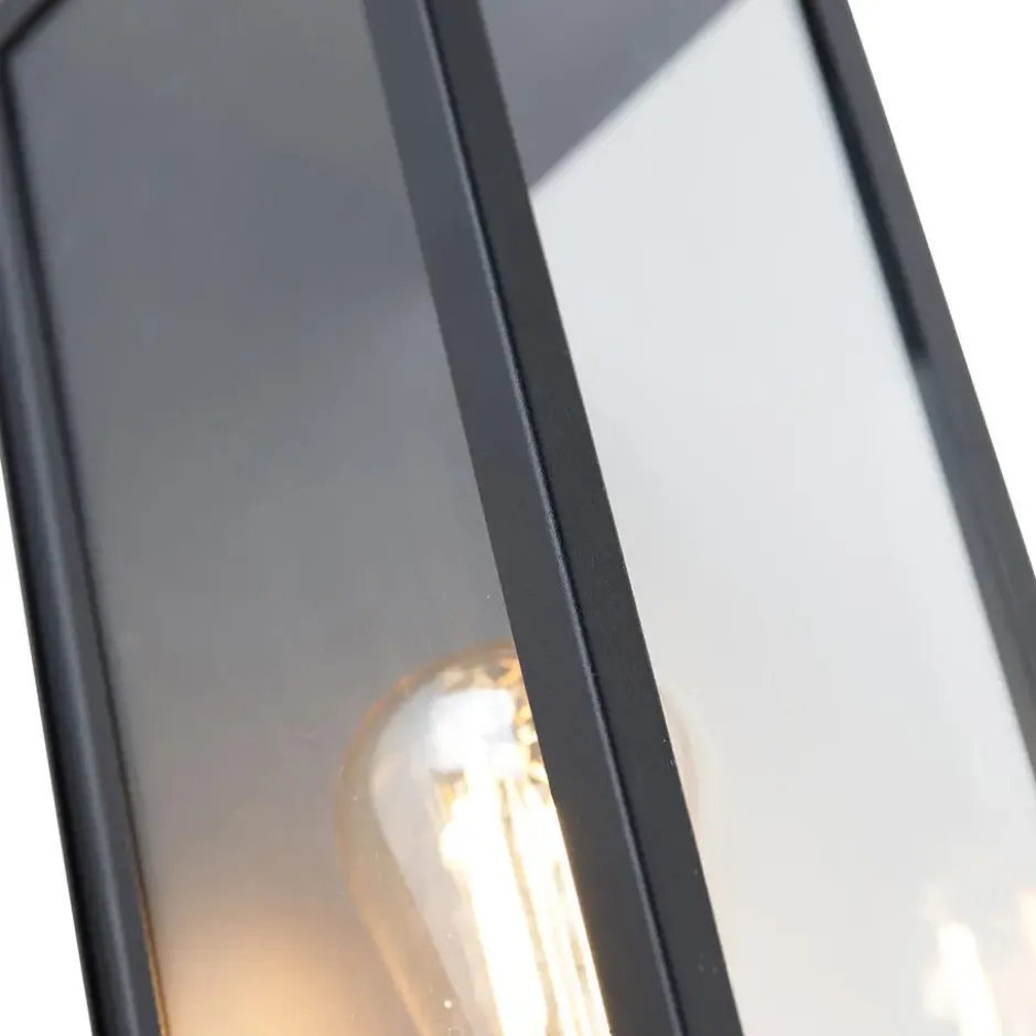 Qazqa wandlamp rotterdam zwart e27