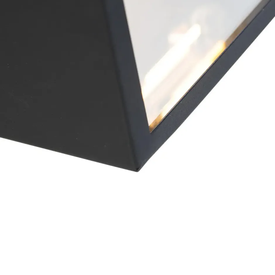 Qazqa wandlamp rotterdam zwart e27