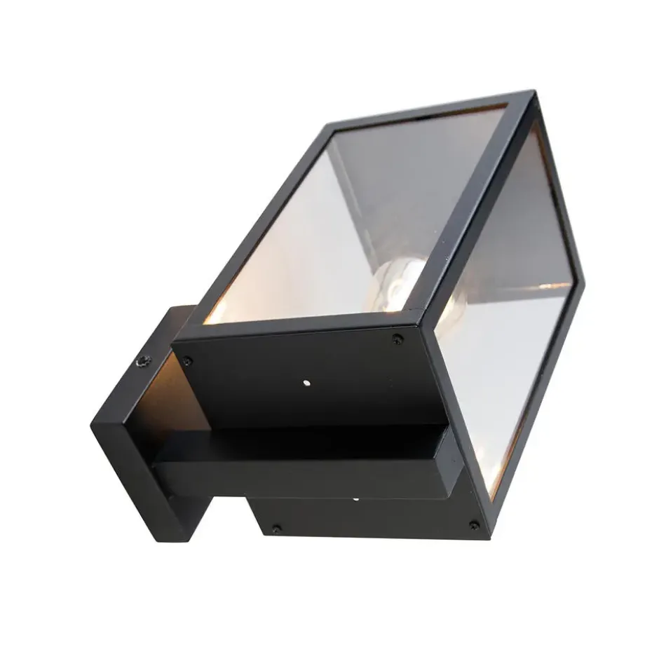 Qazqa wandlamp rotterdam zwart e27