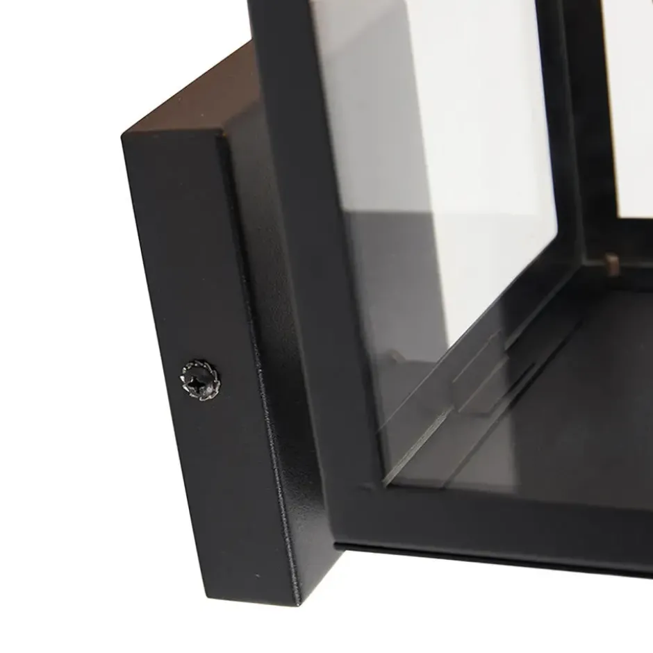 Qazqa wandlamp rotterdam zwart e27