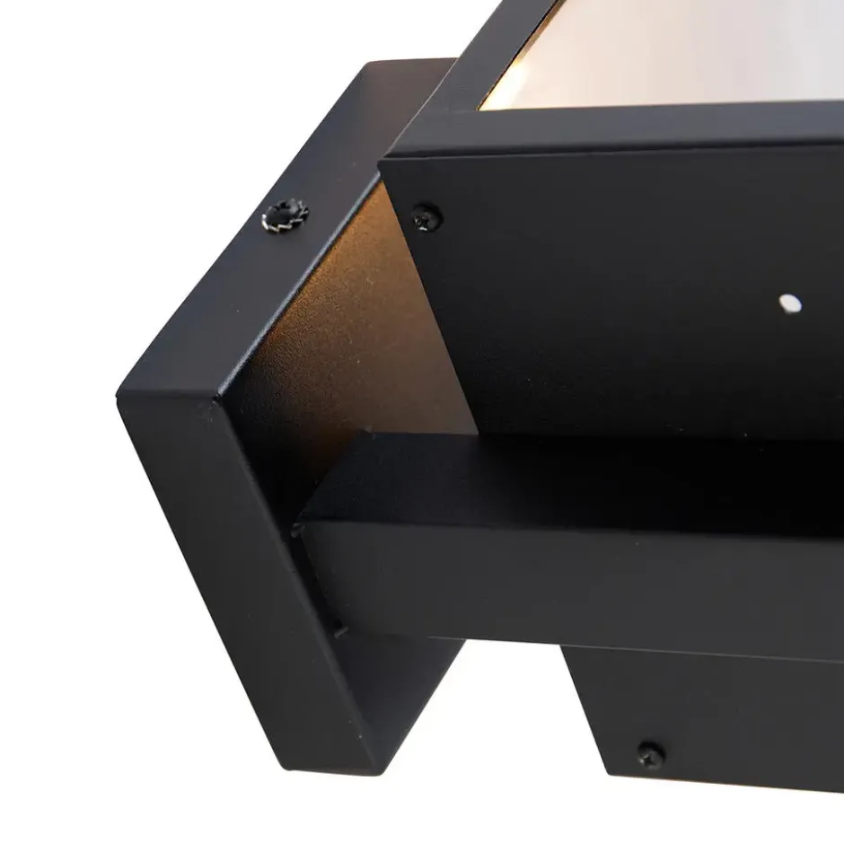 Qazqa wandlamp rotterdam zwart e27