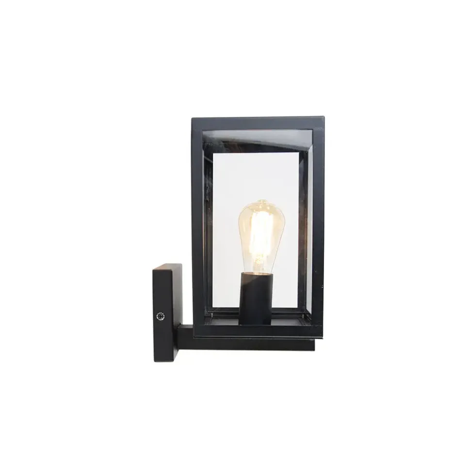 Qazqa wandlamp rotterdam zwart e27
