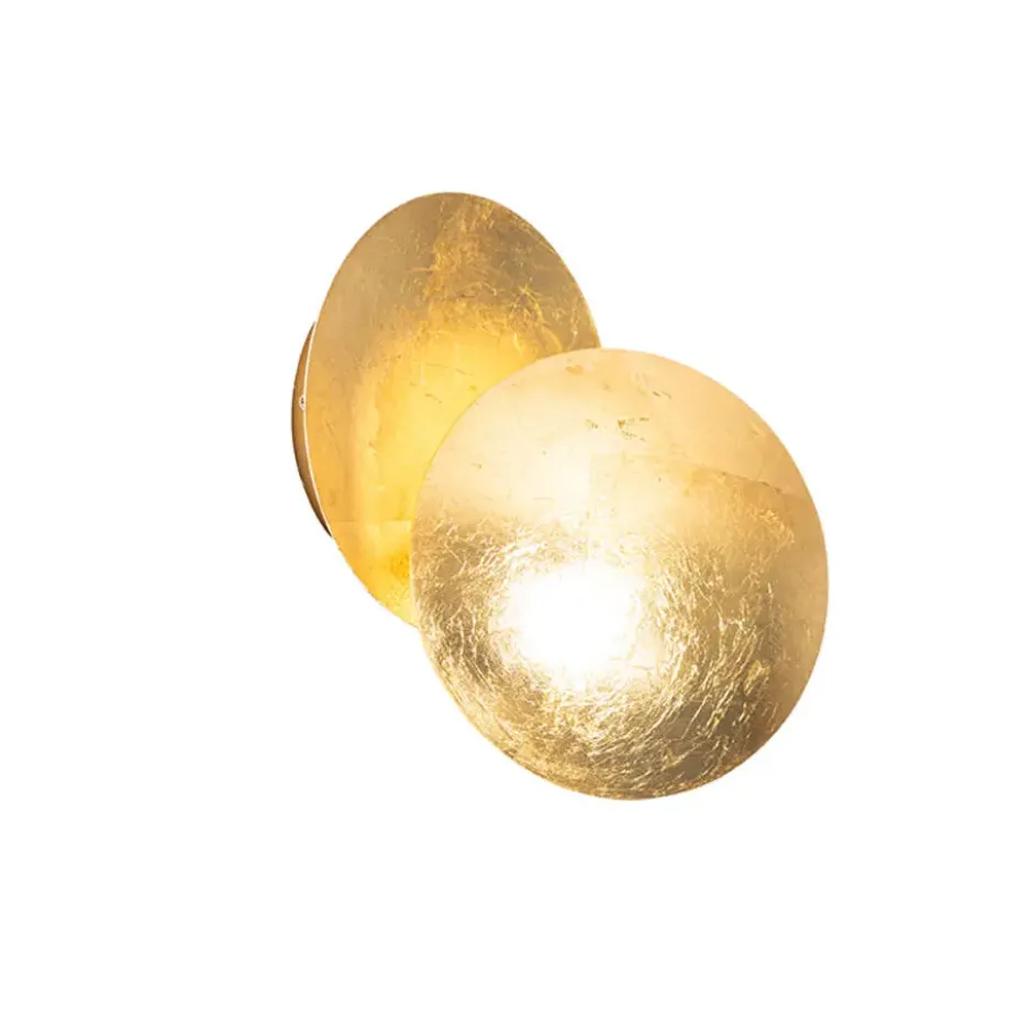 Qazqa wandlamp sunrise goudkleurig g9
