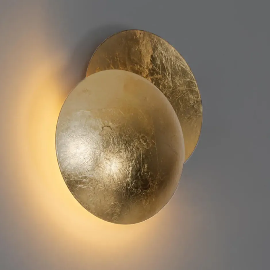 Qazqa wandlamp sunrise goudkleurig g9