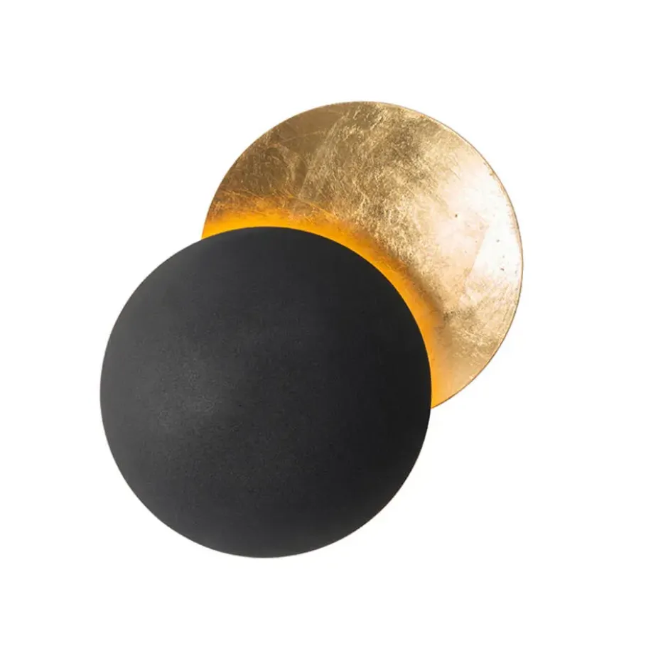 Qazqa wandlamp sunrise zwart g9