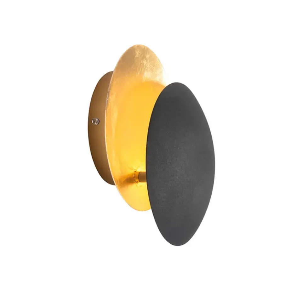 Qazqa wandlamp sunrise zwart g9