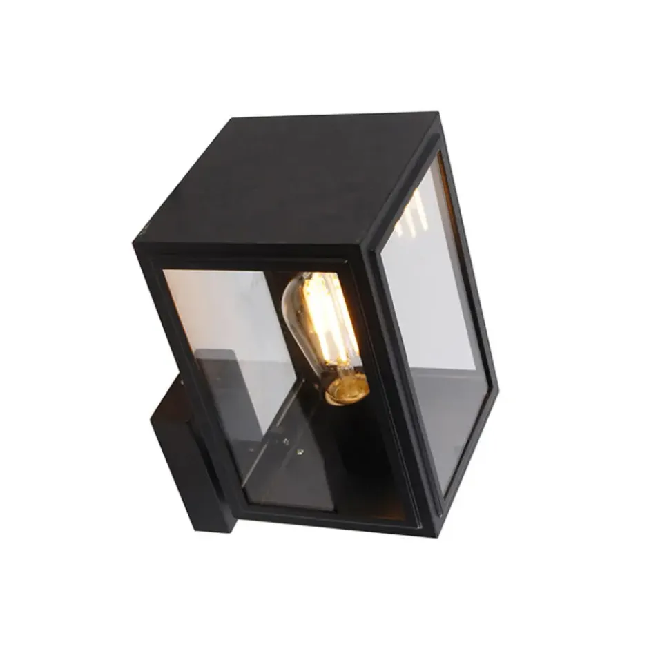 Qazqa wandlamp sutton zwart e27