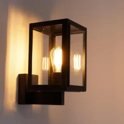 Qazqa wandlamp sutton zwart e27