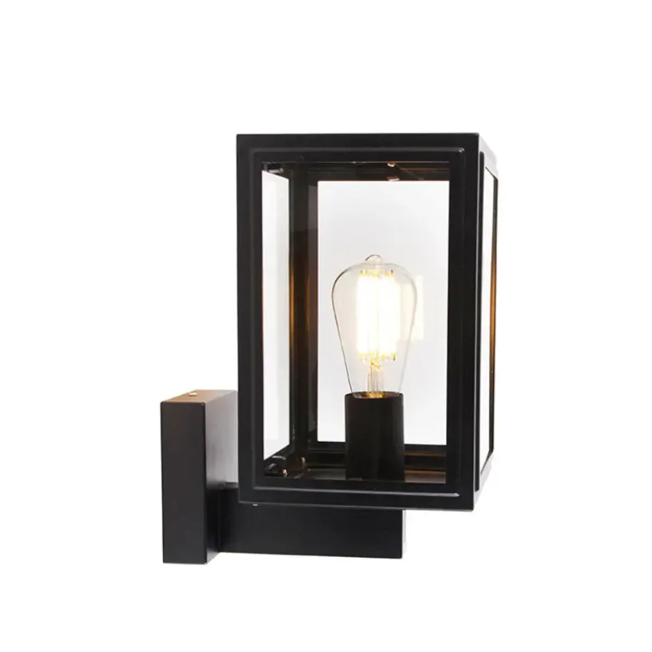 Qazqa wandlamp sutton zwart e27