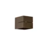 Qazqa wandlamp transfer groove bronskleurig g9