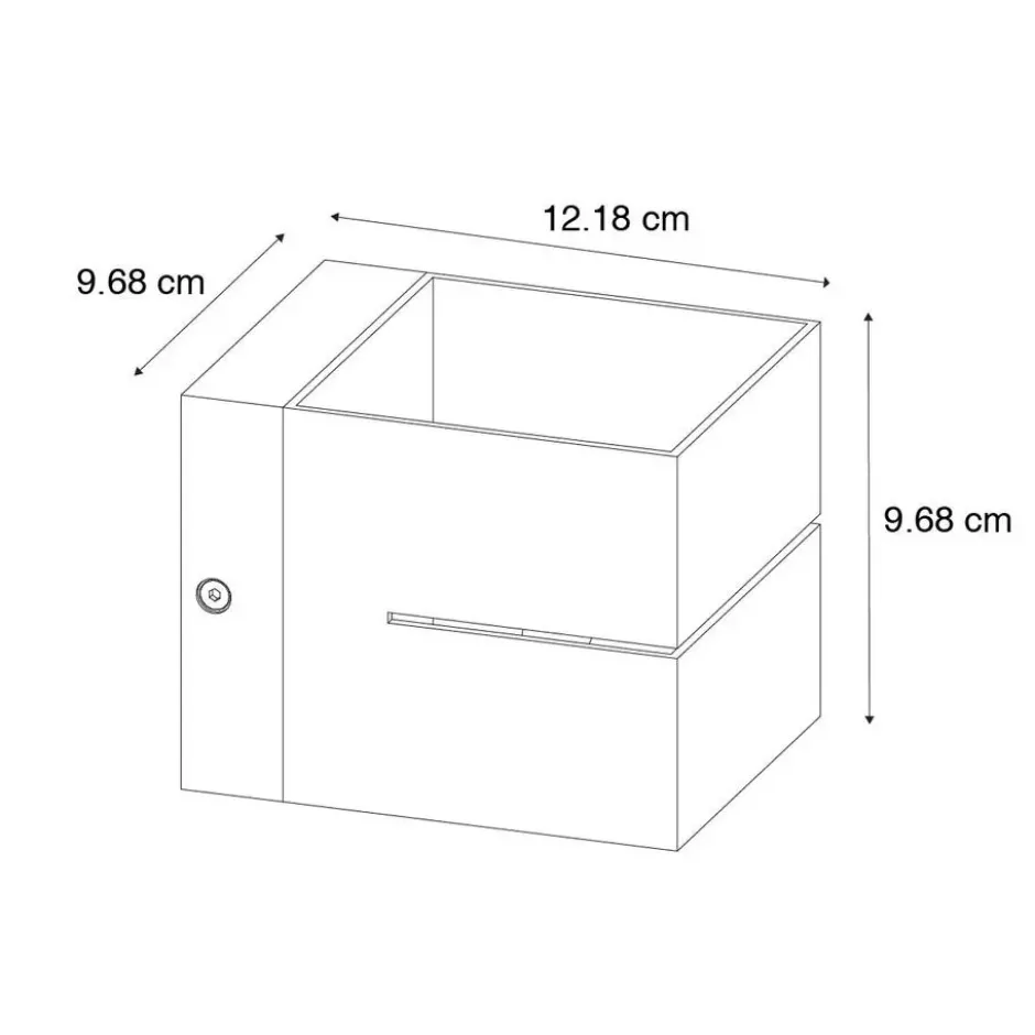 Qazqa wandlamp transfer groove bronskleurig g9